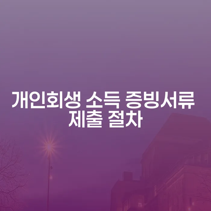 개인회생 소득 증빙서류 제출 절차: 어떻게 준비해야 할까요?